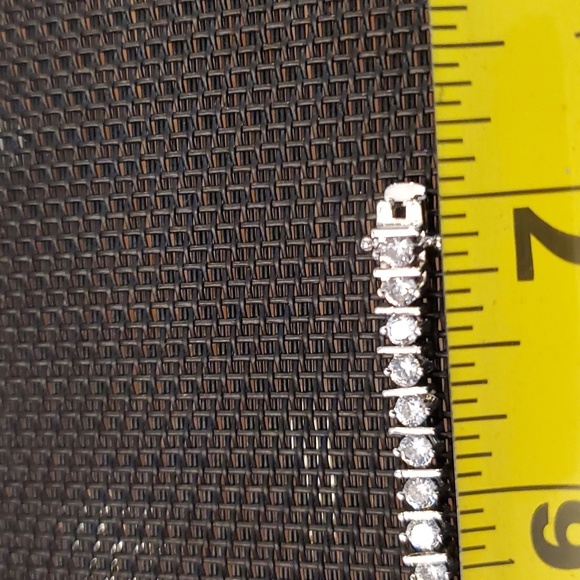 Bracelet cubic zirconia fine silver plated 7 inches - Picture 12 of 12